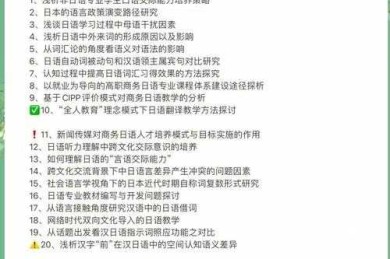 攻克日语论文写作难关：从选题到发表的完整指南