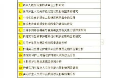 护理论文选题实战指南：从常见疾病到创新视角的选题方法论