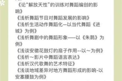 从理论到舞台：舞蹈形象研究的论文撰写全攻略