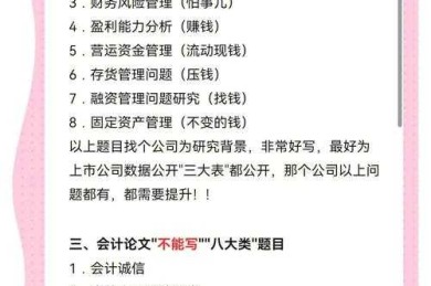 实战经验：会计专业什么论文好写？一键解锁高效研究方法