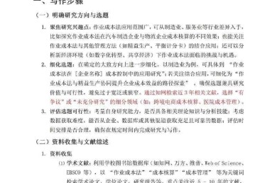 合同成本管理论文写作指南：从开题到发表的实战全攻略