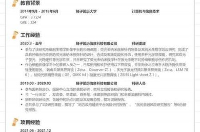 学术圈必备技能：简历论文怎么介绍（附完整模板）