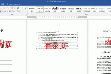 怎么生成论文封面页码