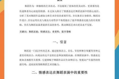 街舞方向论文怎么写