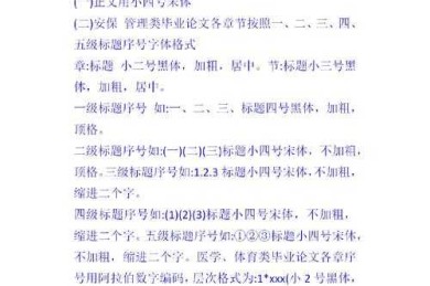 论文要求什么字号