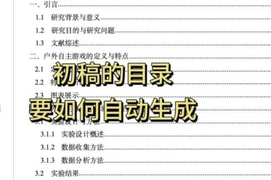 揭秘学术写作痛点：论文目录有些什么