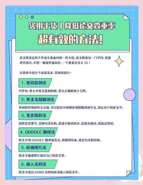 毕业论文查重率怎么降：一份系统性的学术写作优化方案