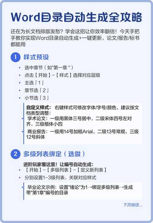 搞定排版效率翻倍：论文如何自动生成目录，告别手动调整噩梦！