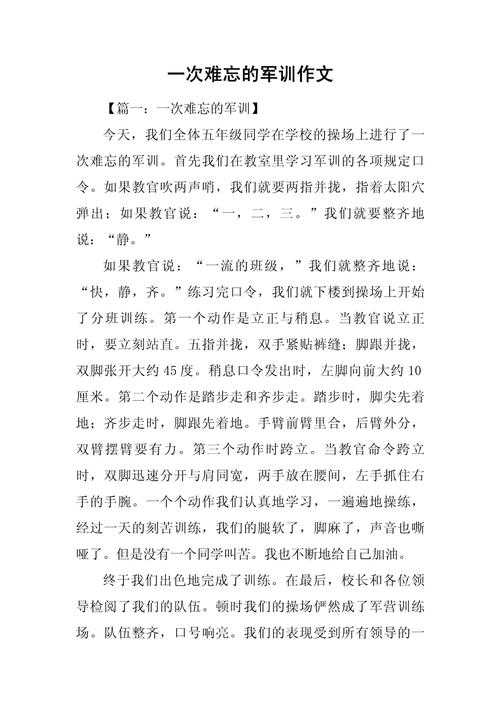 大学军训论文怎么写