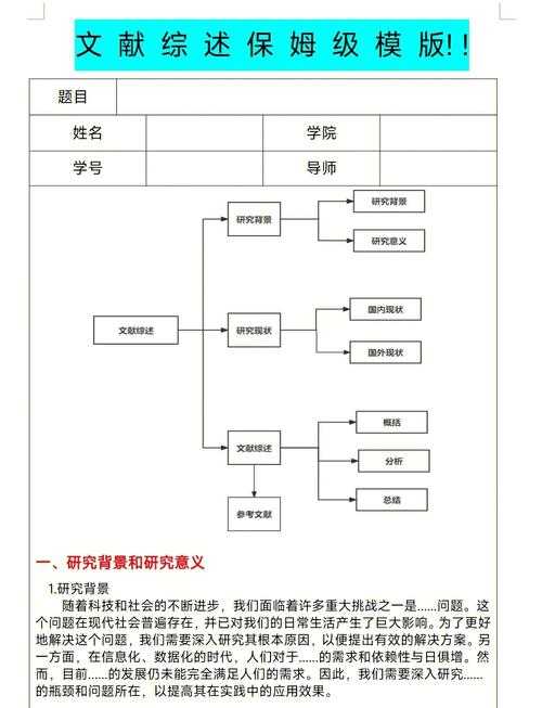 从零到一：手把手教你搞定本科毕业论文文献综述