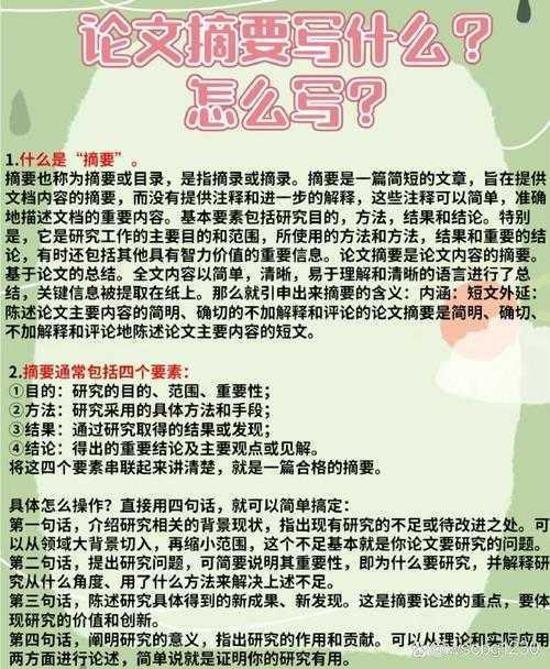 还在为摘要发愁？论文中什么是摘要其实有章可循