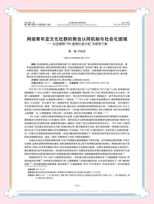 数字时代的文化密码：论文艺女青年如何重构身份认同与社交实践