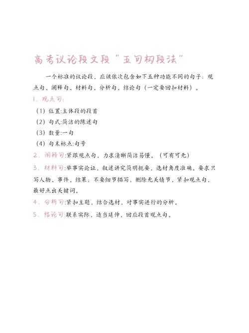 解开议论文写作的密码:为什么标准段是你逻辑制胜的关键?