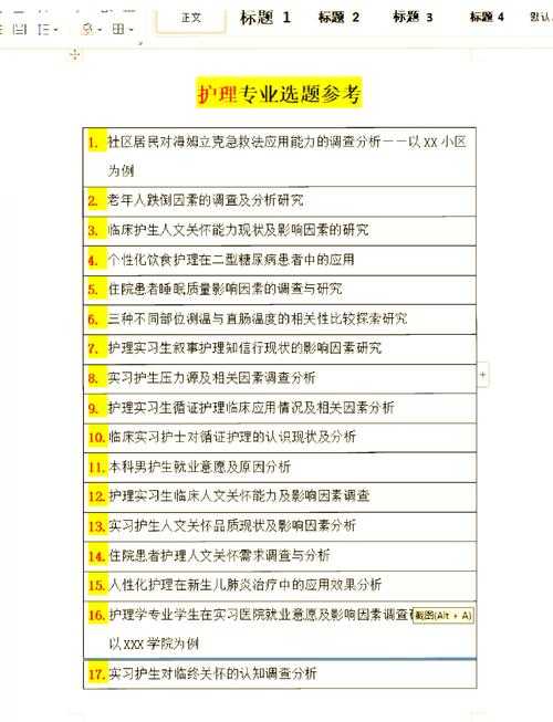 护理论文选题实战指南：从常见疾病到创新视角的选题方法论
