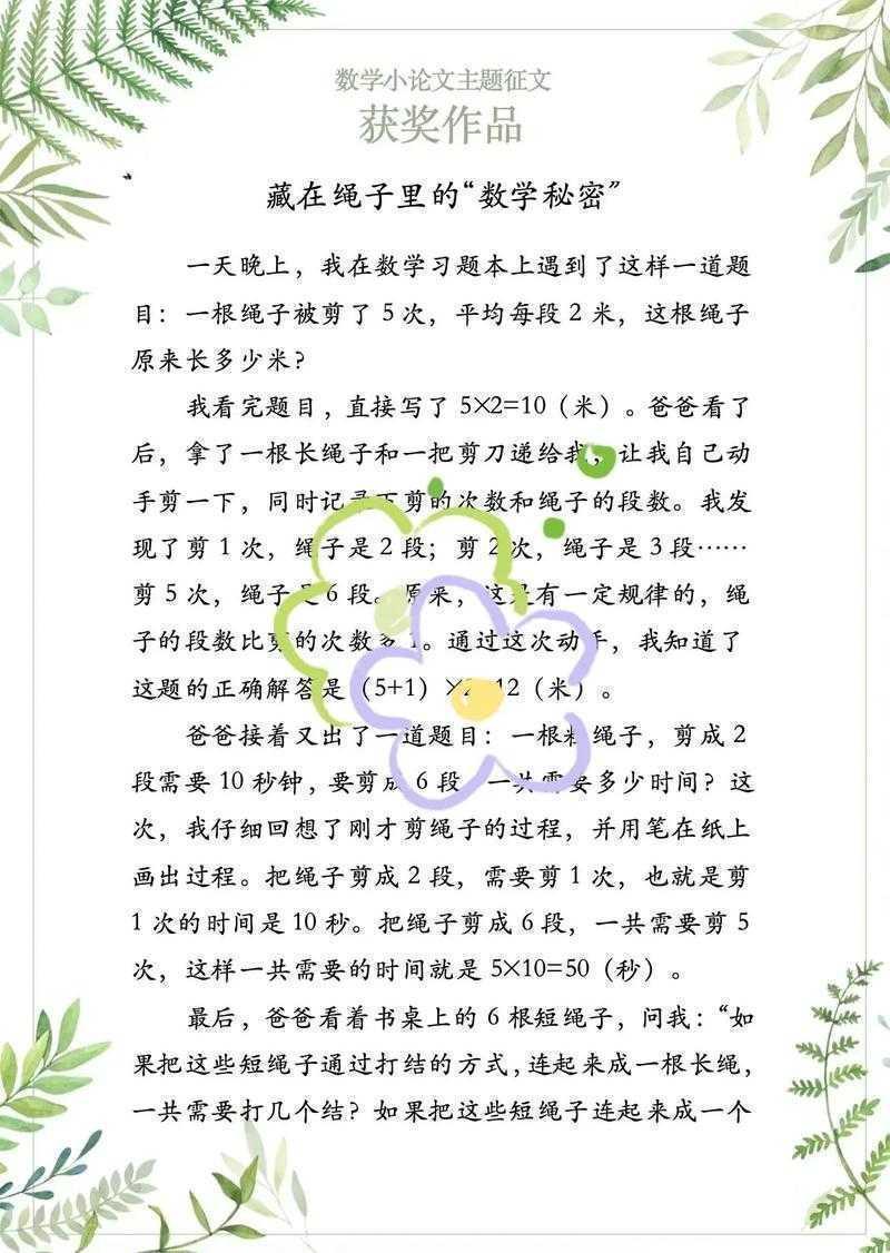 数学报小论文怎么写