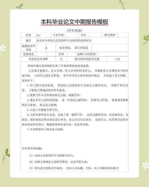 毕业论文中期避坑指南：如何让导师点头的进度报告写作秘籍