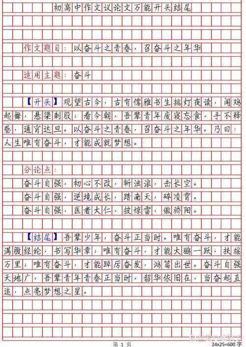 议论文怎么写好开头